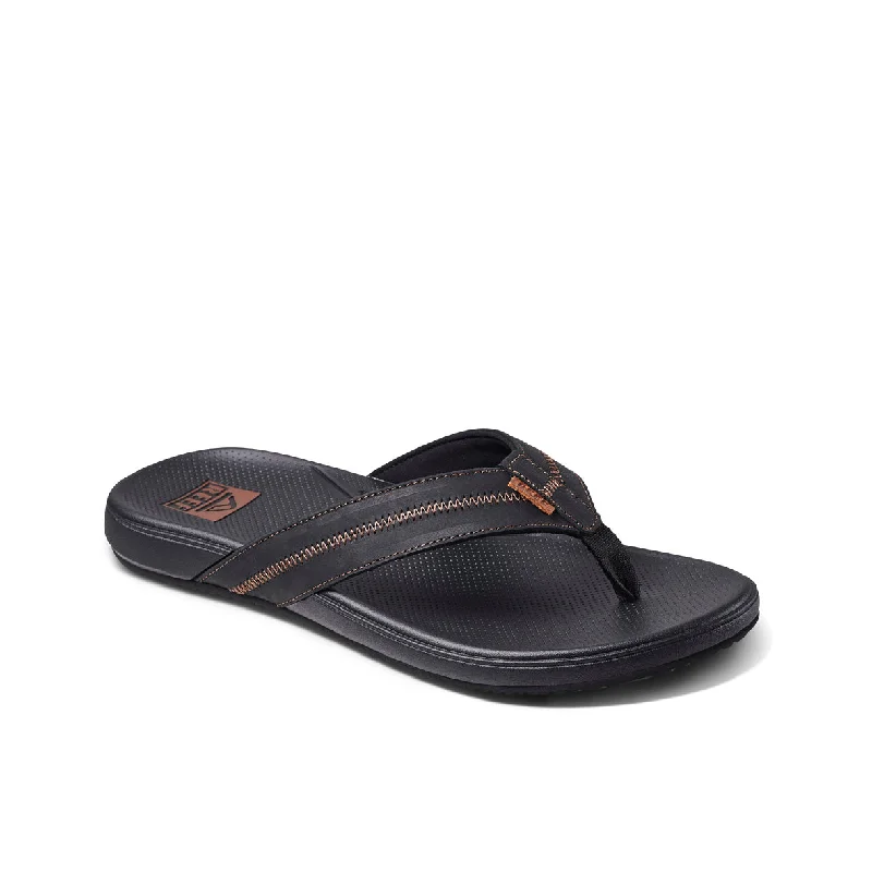 Men's sandals with a leather lining for comfortMens Cushion Phantom 2.0 Le - Black/Coffee