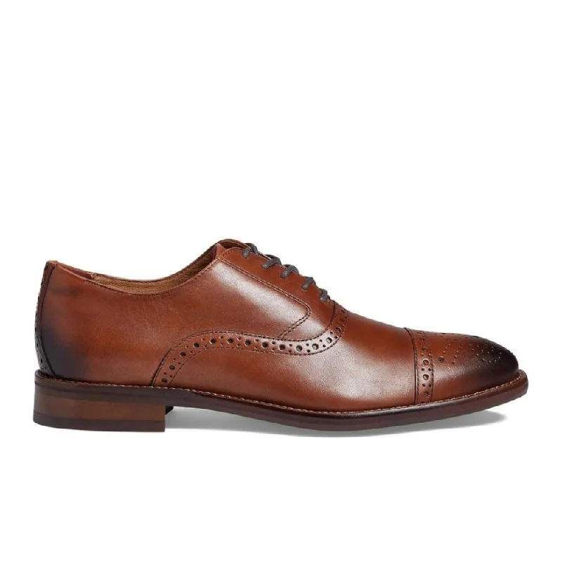 Men's Oxfords in a dark burgundy leather for a unique styleJohnston & Murphy Men's Conard 2.0 Cap Toe - Tan