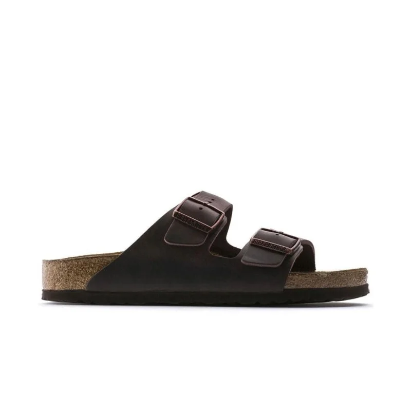 Men's sandals with a stretchy strap for a better fitBirkenstock Arizona Soft Footbed - Habana Oiled Leather