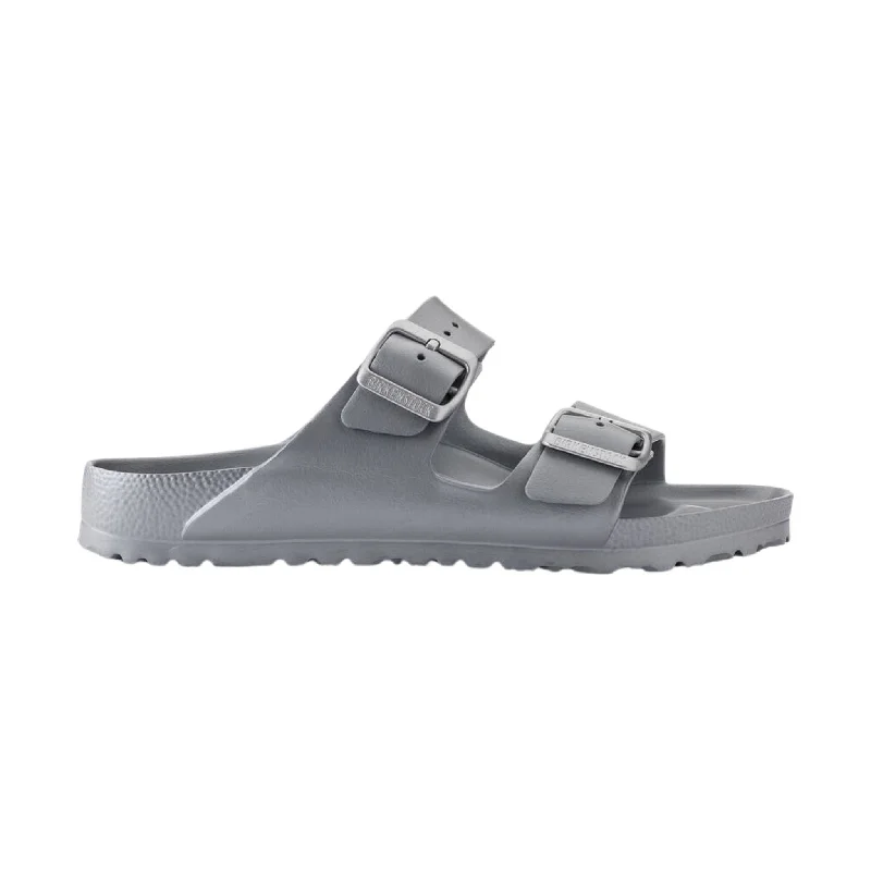 Men's sandals with a wide strap for supportBirkenstock Arizona Essentials EVA Sandal - Metallic Silver