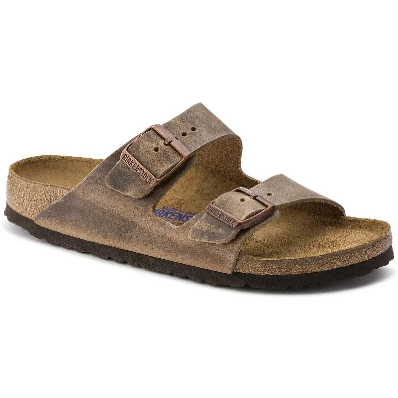 Men's sandals with a decorative buckle or charmArizona Soft Footbed Oiled Leather - Regular