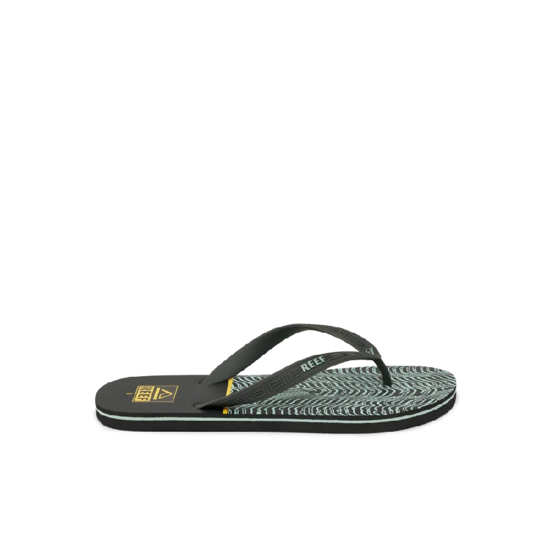 Men's sandals with a perforated leather upper for ventilationReef Seaside Prints