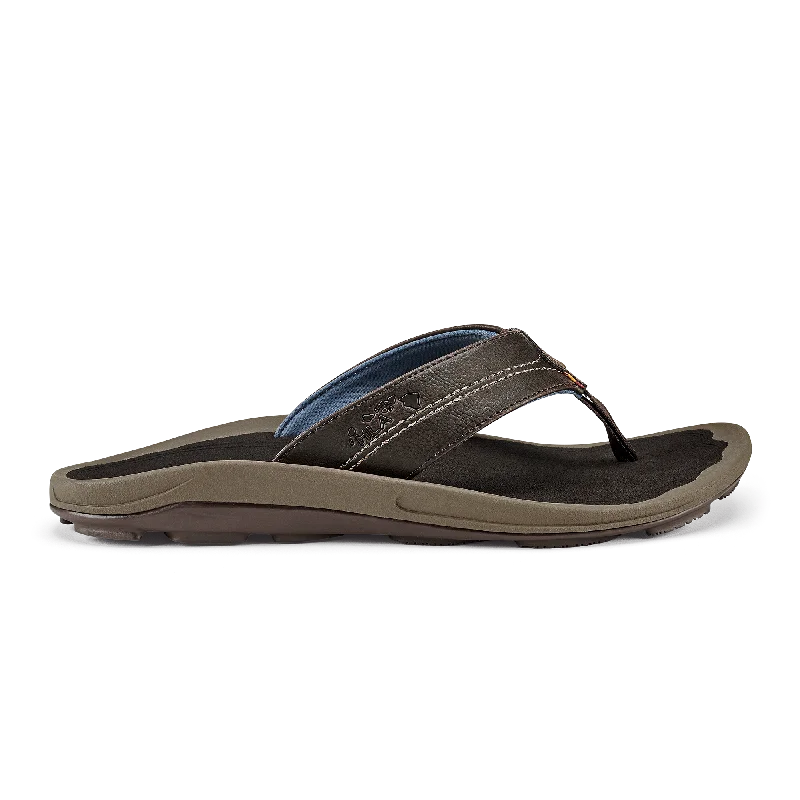 Men's sandals with a wide strap for supportKīpī - Espresso