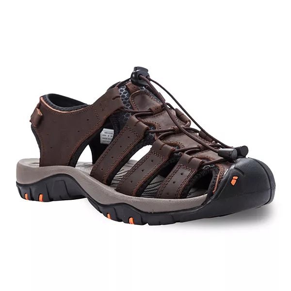 Men's leather sandals with an adjustable strapPropet Men's Kona - Brown