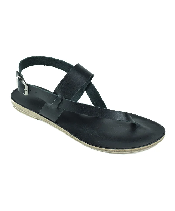 Men's sandals with a cushioned footbedPacific HWY - Soft Leather Thong Sandal | Black