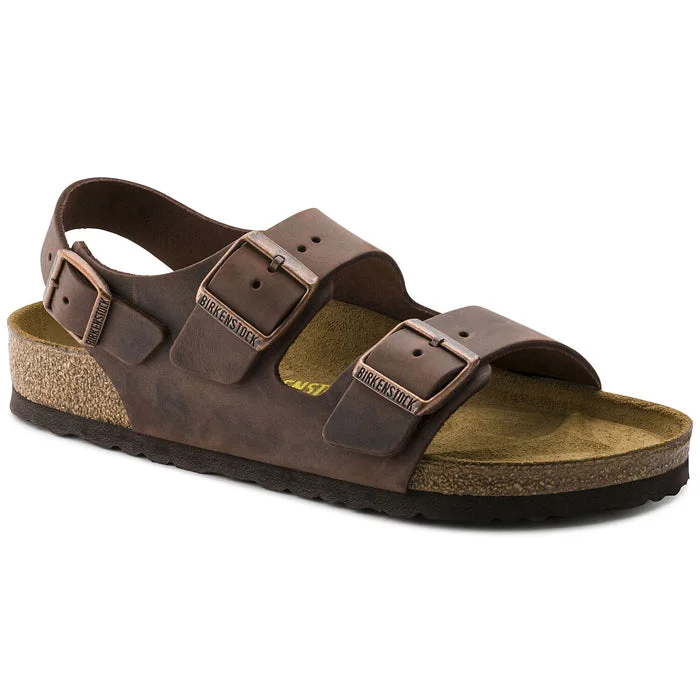 Men's sandals with a wide strap for supportMens Birkenstock Milano Habana