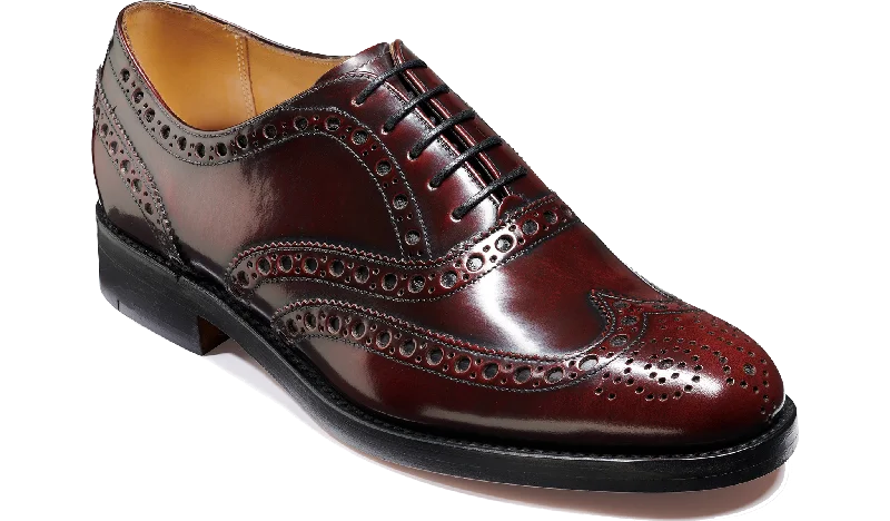 Men's Oxford shoes with a polished leather finishPadstow - Burgundy Hi-Shine