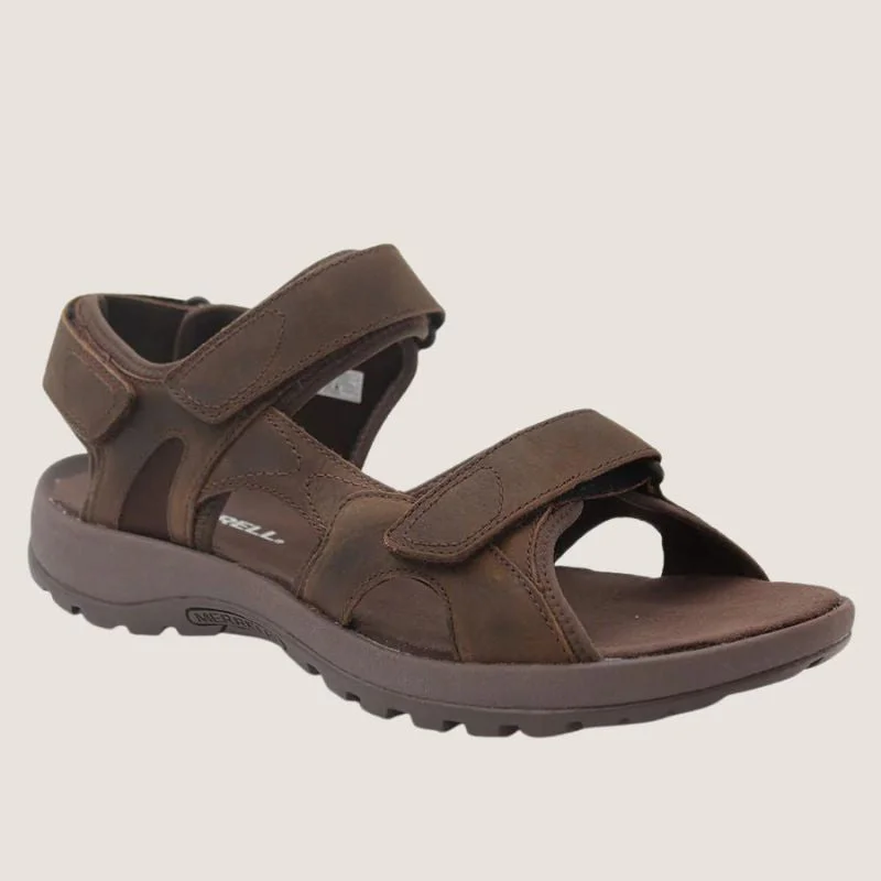 Men's sandals in a neutral color like black or brownMerrell Mens Sandspur 2 Convert Sandal