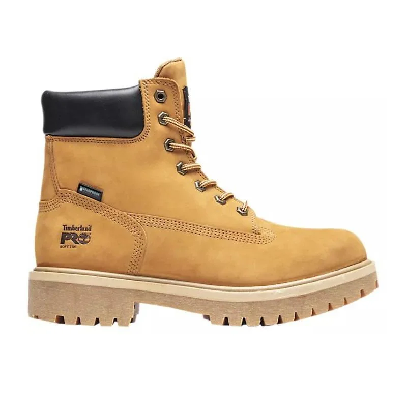 Men's Oxford shoes with a smooth leather upper and a leather soleTimberland Men's 65030 PRO速 Direct Attach 6" Soft Toe Wheat Waterproof