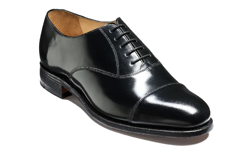 Men's Oxfords with a padded collar for a comfortable fitLuton - Black Hi-Shine