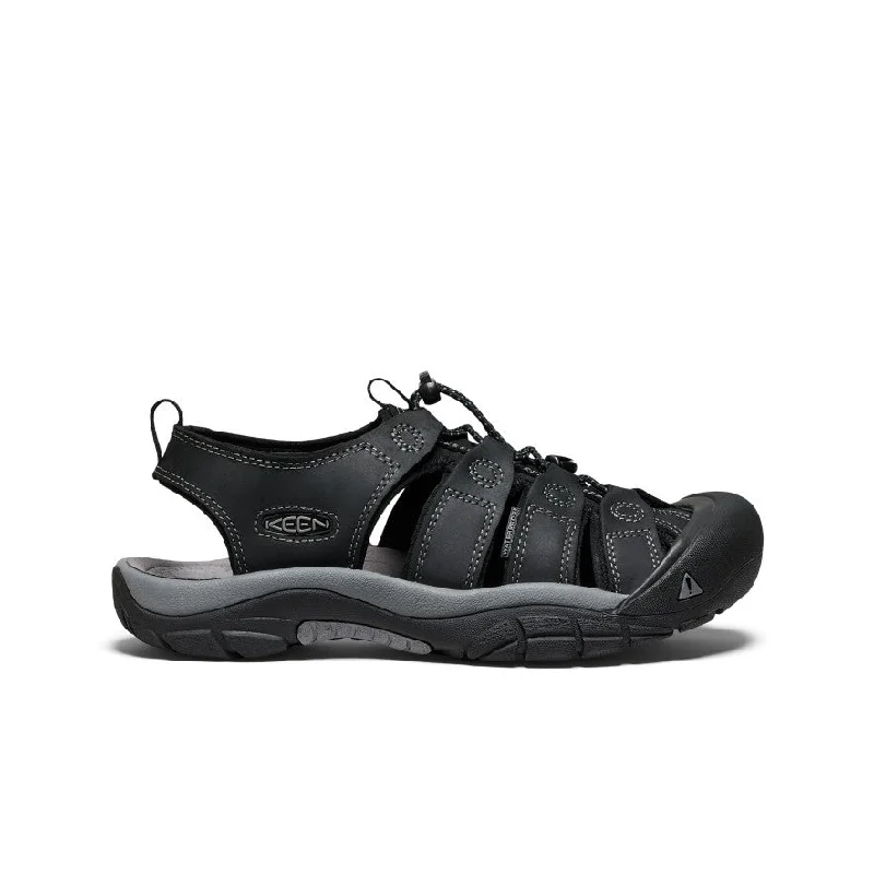 Waterproof men's sandals for water activitiesMen's Newport Leather Sandal  |  Black/Steel Grey