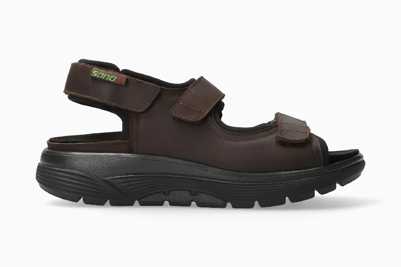 Men's sandals with a rubber sole for tractionWilfried - Dark Brown