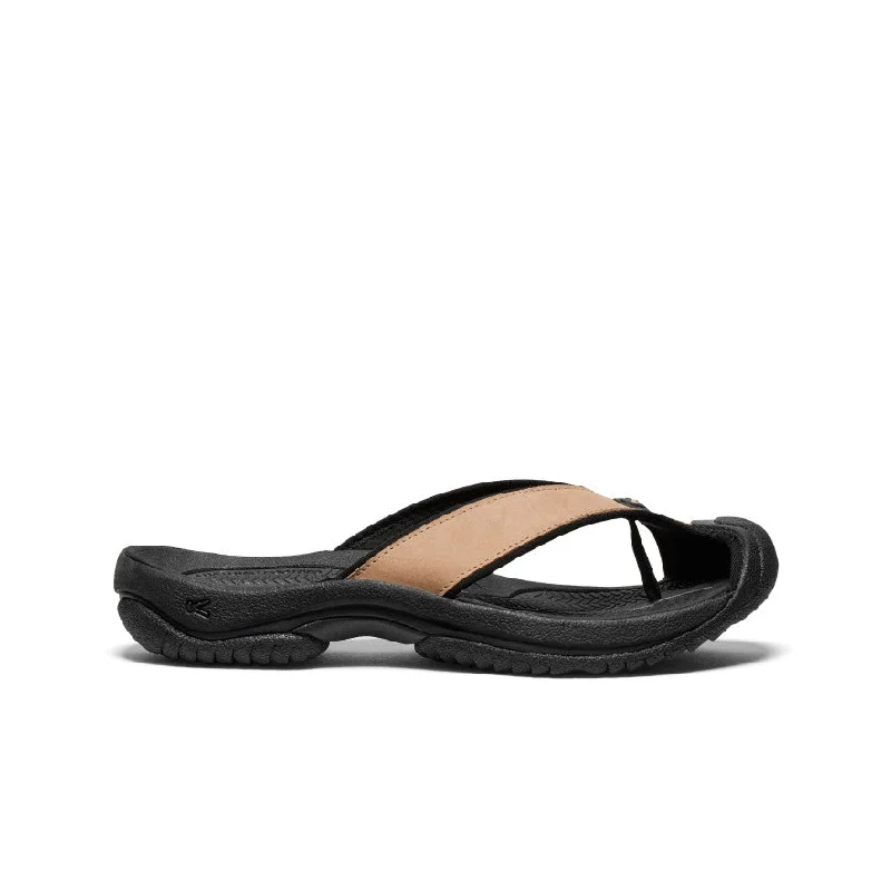 Men's sandals with a toe post designMen's Waimea Leather Flip-Flop  |  Cornstalk/Black