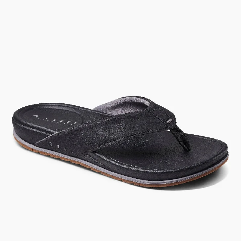 Men's sandals in a neutral color like black or brownReef Cushion Bonzer Comfort Sandals - Black Gum