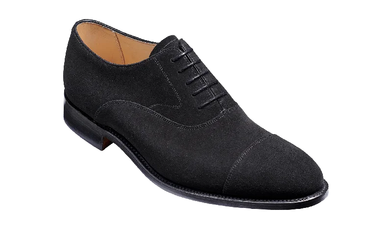 Men's Oxford shoes with a decorative inlay on the toeFalsgrave - Black Suede