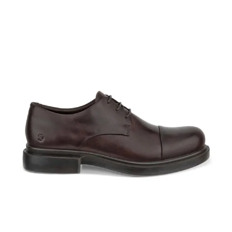 Men's Oxfords with a perforated leather strap for ventilationEcco Men's Metropole Seoul - Mocha