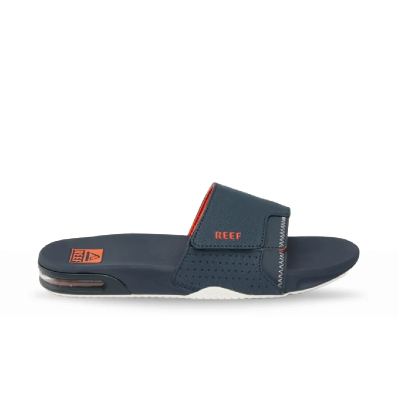 Men's sandals with a contrast stitching detailReef Men's Fanning Slide - Navy/Orange/White