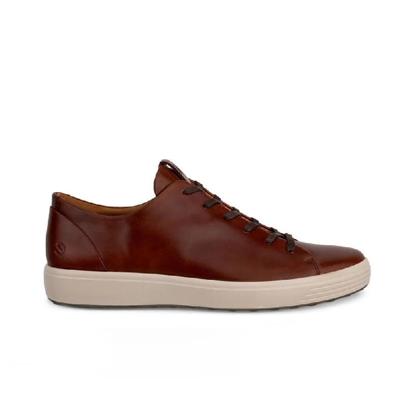 Men's Oxford shoes with a shock - absorbing insole and a leather liningEcco Men's Soft 7 - Cognac