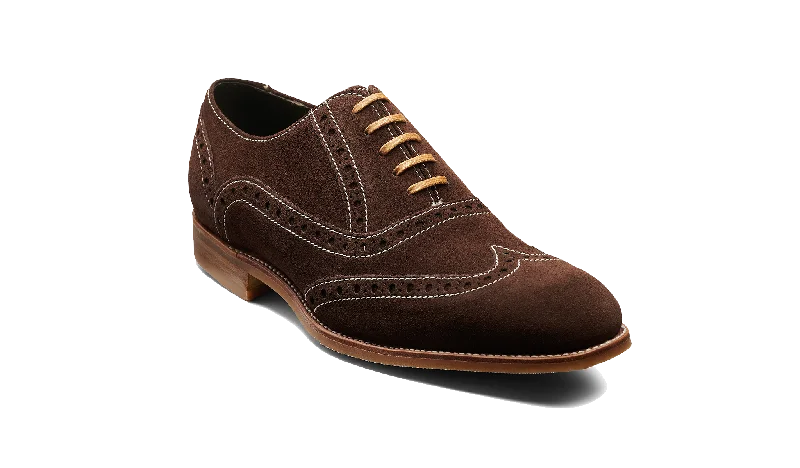 Men's Oxford shoes with a double - buckle strapGrant - Brown Suede