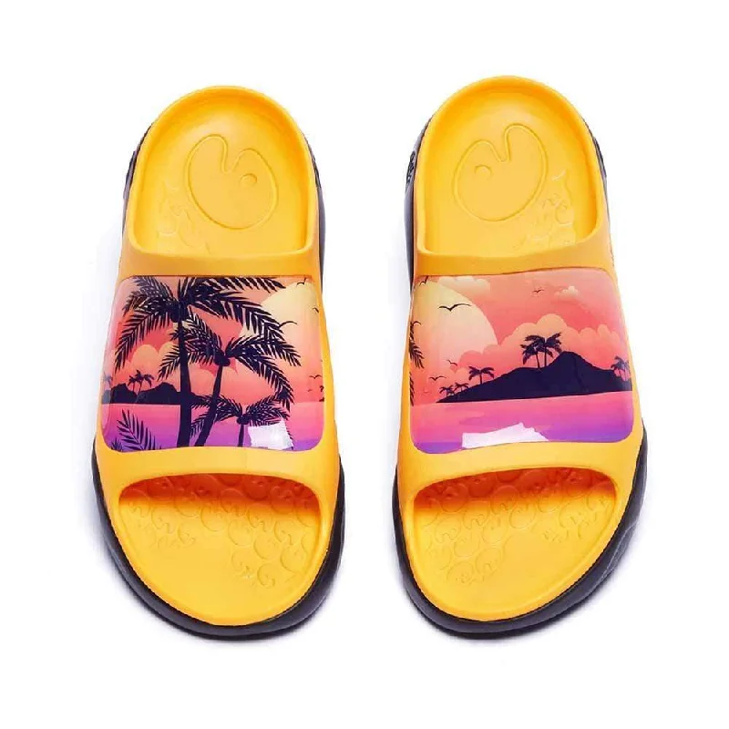 Men's sandals with a perforated leather upper for ventilationRomantic Island Ibiza Slides