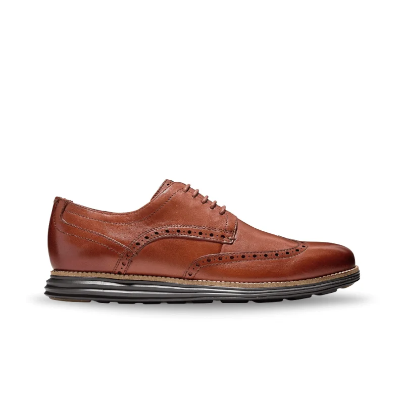 Men's Oxfords in a dark burgundy leather for a unique styleCole Haan Men's OriginalGrand Wingtip - Woodbury/Java