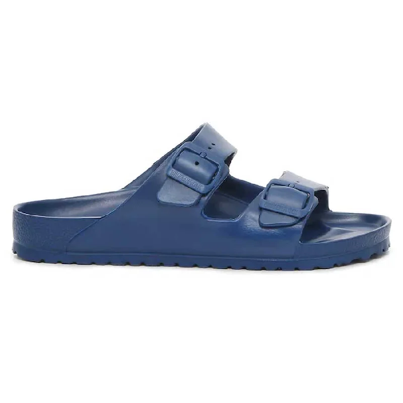 Men's sandals with a decorative buckle or charmBirkenstock Men's Arizona Navy EVA