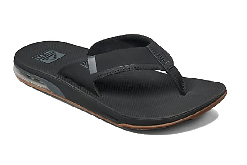 Men's sandals with a stretchy strap for a better fitReef Fanning Low Men's Sandals with bottle opener - Black - Black Tan - Grey blue