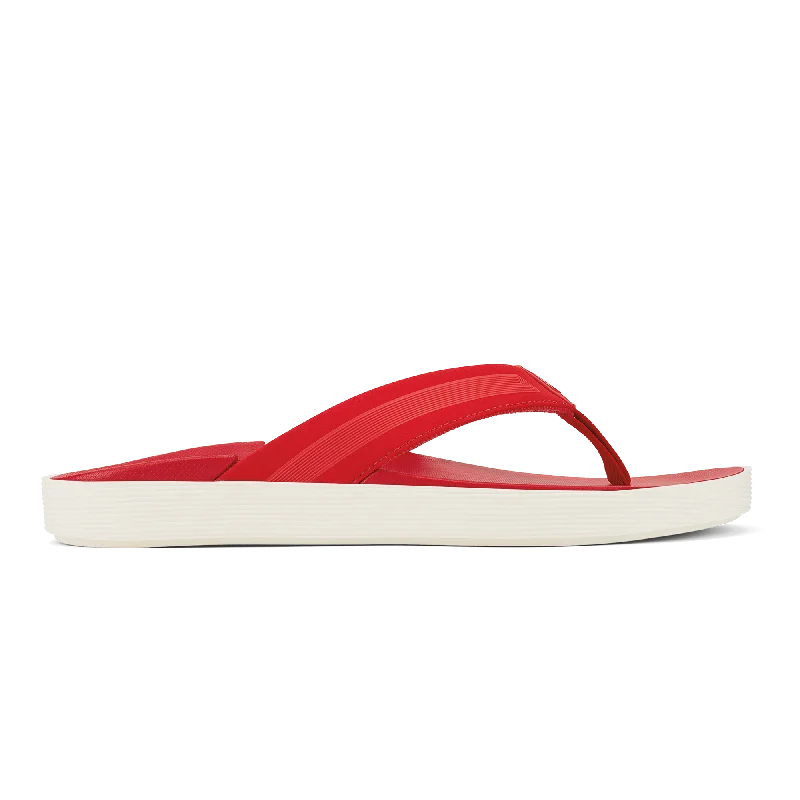 Men's leather sandals with an adjustable strapLeeward - Red Lava