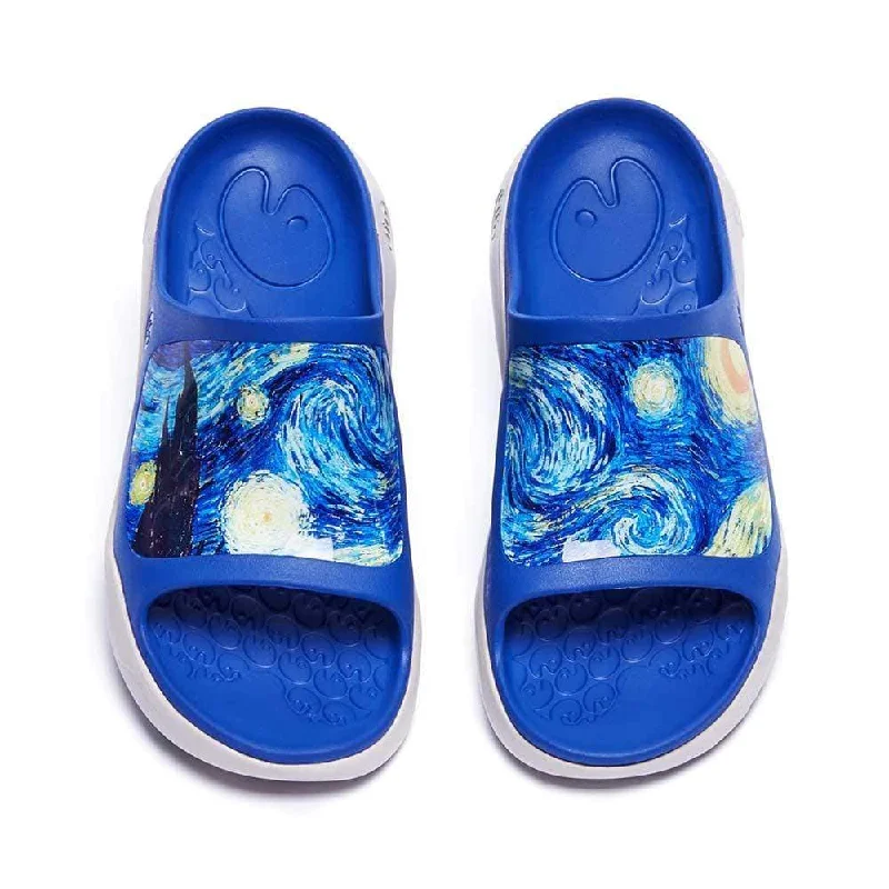 Men's sandals with a wide strap for supportStarry Night II Ibiza Slides