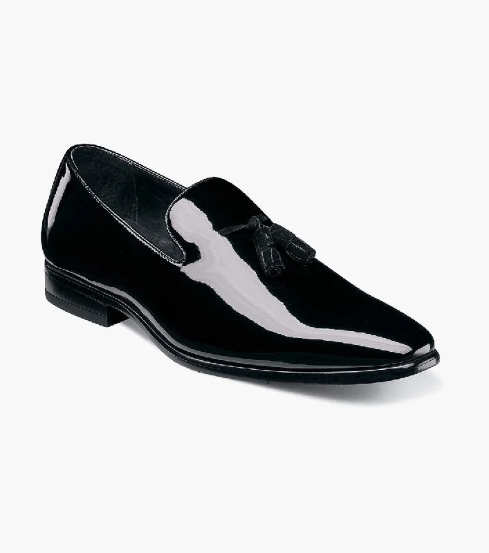 Stacy Adams Phoenix  Plain Toe Tassel Slip On - Black