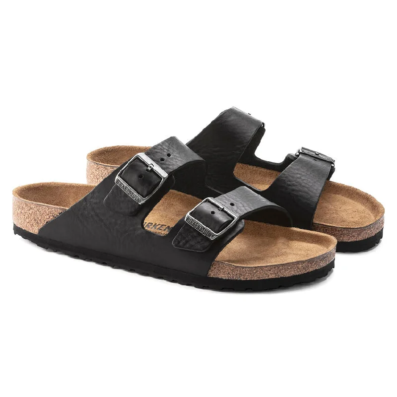 Men's sandals in a neutral color like black or brownBirkenstock Arizona Grip Leather Men's Sandal