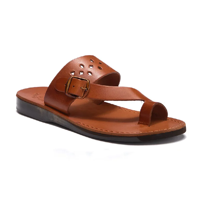 Men's sandals with a leather lining for comfortEzra - Leather Cut Out Sandal | Honey