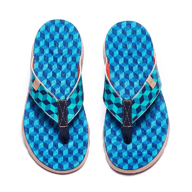 Men's sandals with a stretchy strap for a better fitRubik's Cube Men Majorca Flip Flops