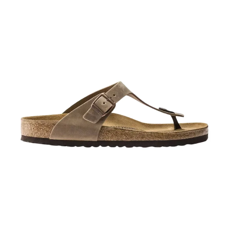 Men's sandals with a pointed toe for a stylish lookBirkenstock Gizeh Sandal - Oiled Leather Tobacco