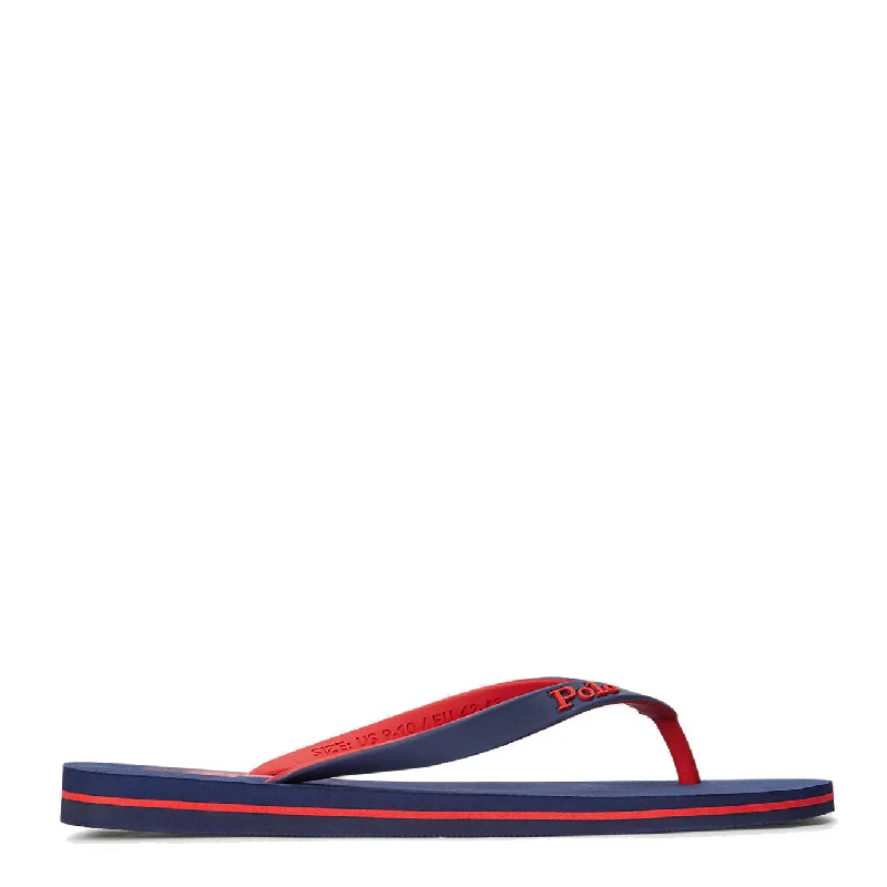 Men's sandals with a leather lining for comfortPolo Ralph Lauren Bolt Logo Flip-Flop Newport Navy / Red