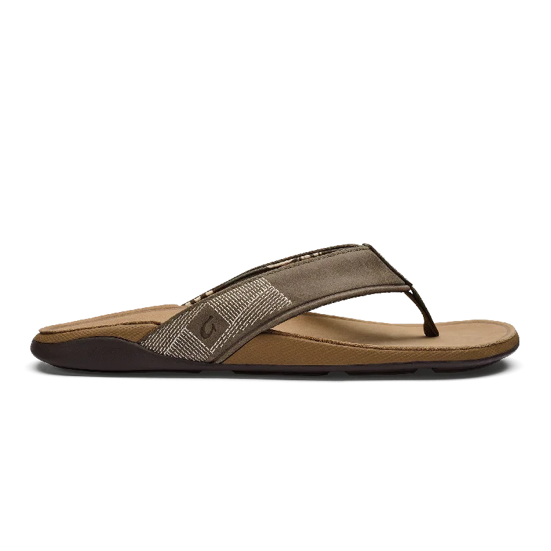 Flip - flop style men's sandals for beach wearTuahine - Hunter / Golden Sand