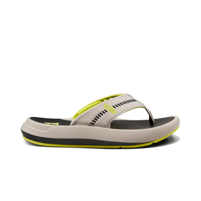 Men's sandals with a wide strap for supportReef Men's Swellsole Cruiser - Grey/Lime