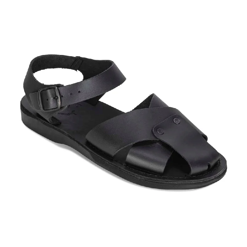 Men's sandals with a durable outer soleKai - Leather Shielded Sandal | Black