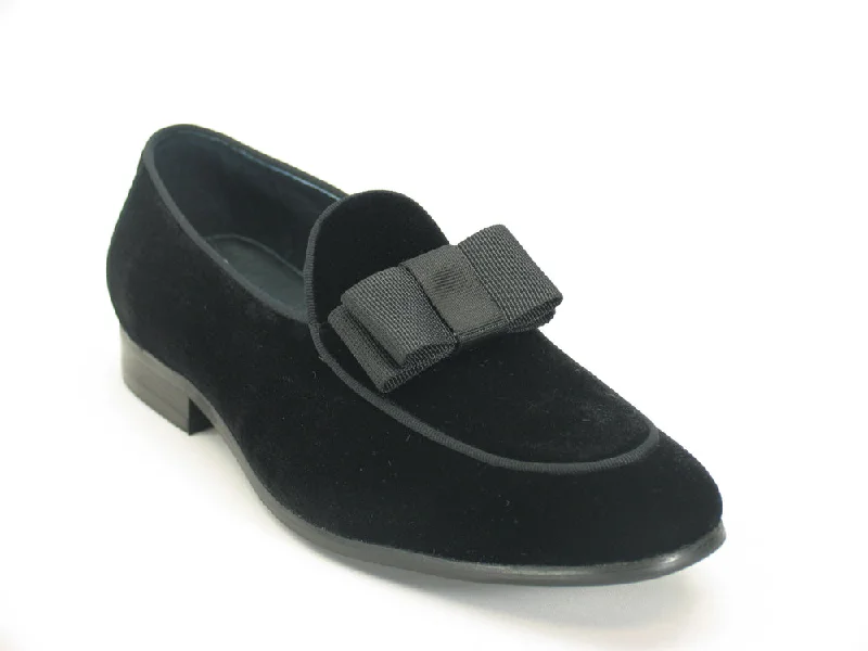 Carrucci KS525-102V Velvet Prom Loafer - Black