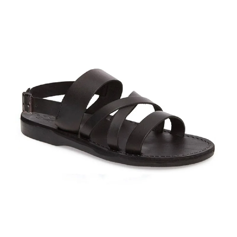 Men's sandals with a buckle closureSilas - Leather Slingback Sandal | Black