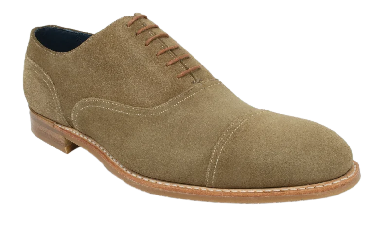 Men's Oxfords with a cap - toe design and a rubber heelPullman - Tan Suede