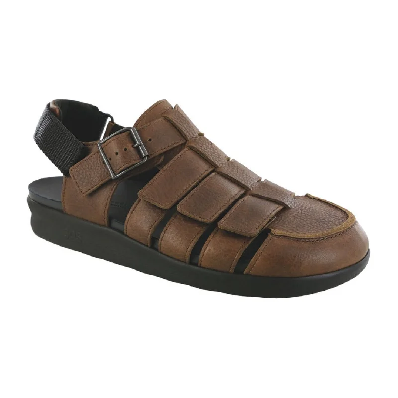 Men's sandals with a removable insole for cleaningSAS Men's Endeavor Fisherman Sandal - Brown