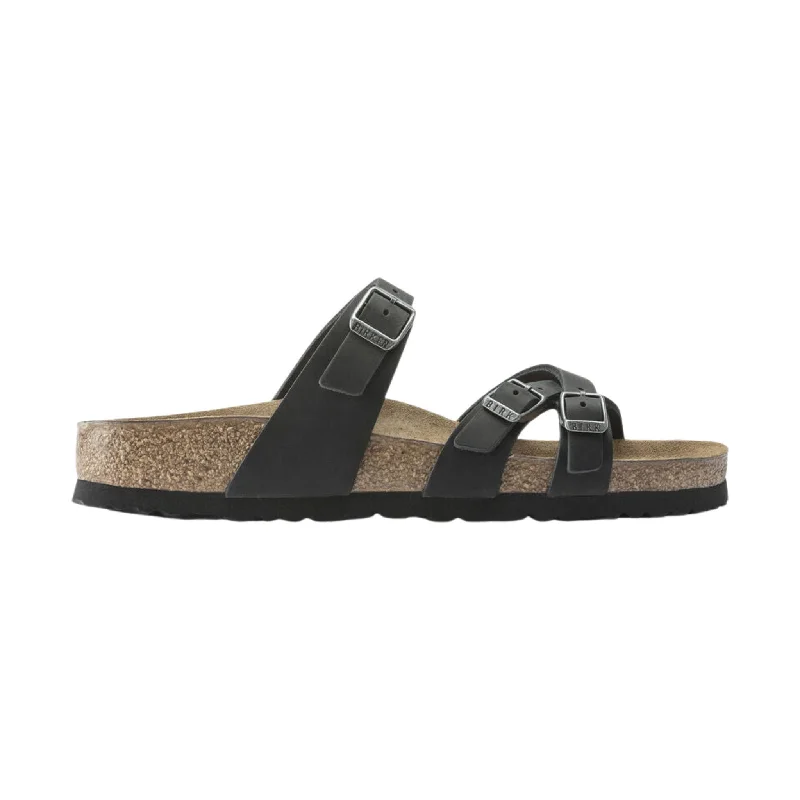 Men's sandals with a durable outer soleBirkenstock Franca Sandal - Oiled Leather Black