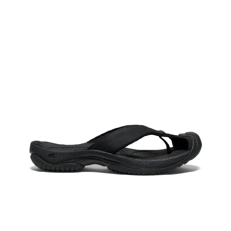 Men's sandals with a leather lining for comfortMen's Waimea Leather Flip-Flop  |  Black/Black