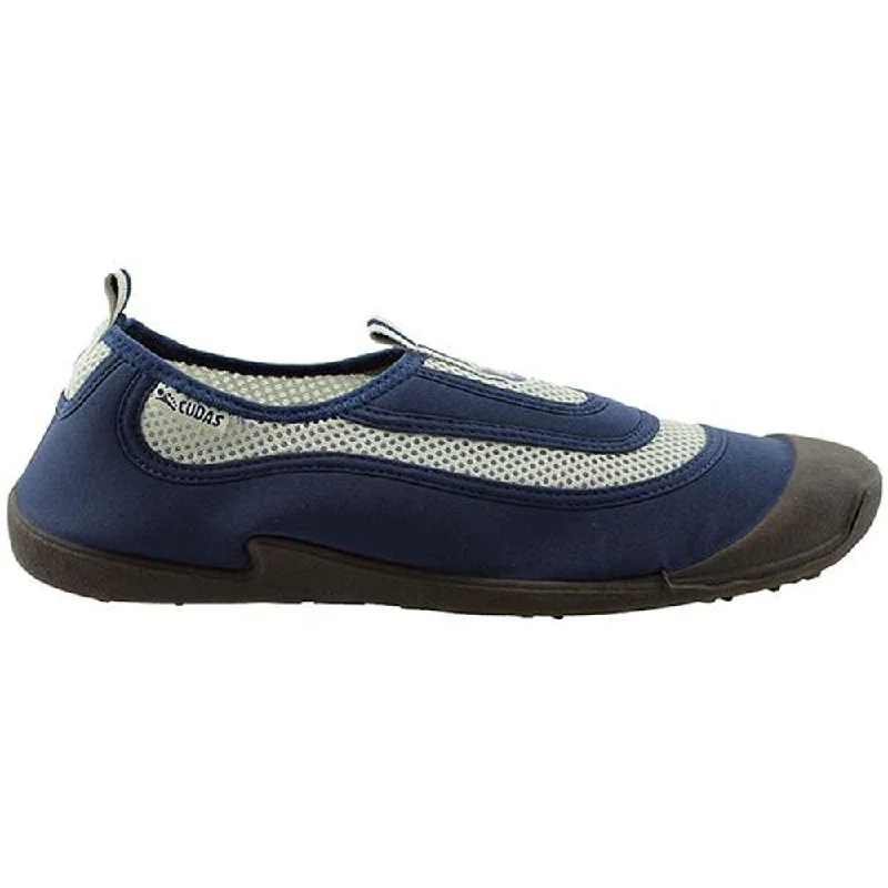 Men's sandals with a perforated leather upper for ventilationCudas Flatwater Water Shoes Navy Mesh (Men's)