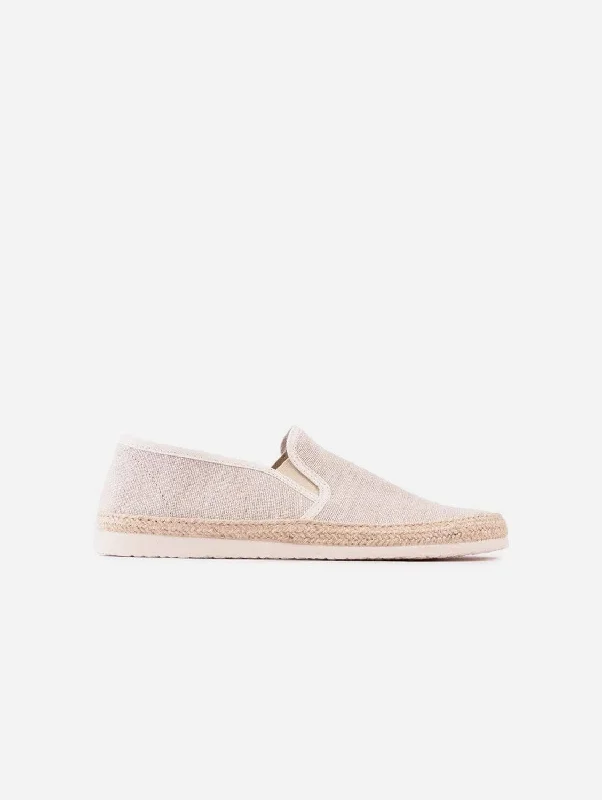 Men's sandals with a padded heelPecan Men's Recycled Cotton Espadrilles | Neutral