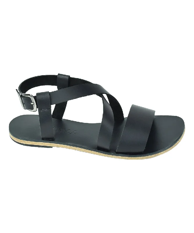 Men's sandals with a removable insole for cleaningPico Blvd - Soft Leather Buckle Sandal | Black