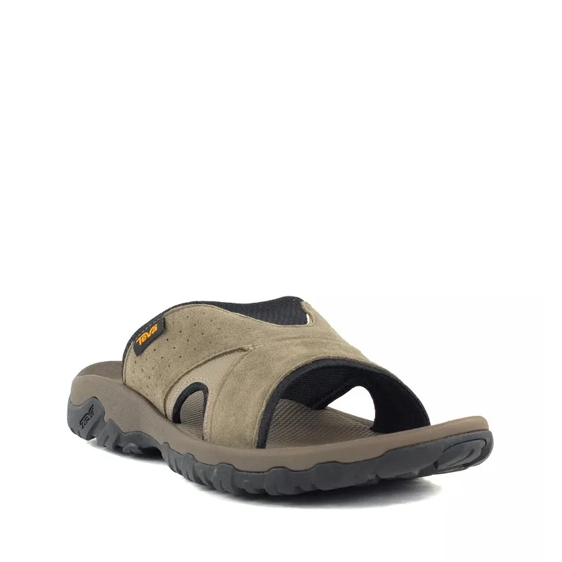 Men's sandals with a perforated leather upper for ventilationMen's Shoes Teva KATAVI 2 SLIDE Sandals 1019195 DARK TAUPE