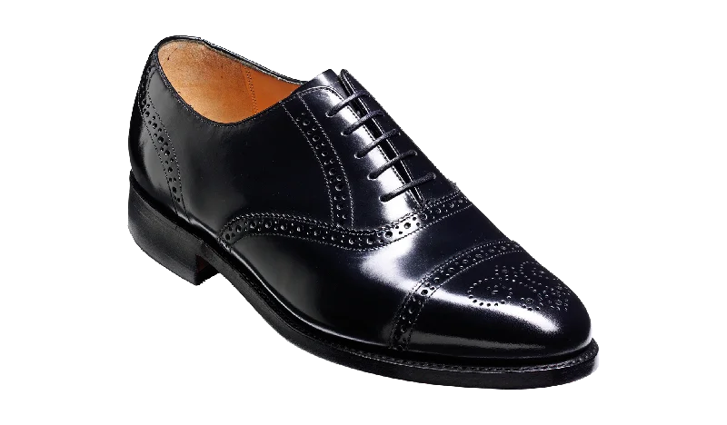 Men's Oxfords with a low - heeled design and a square toeAlfred - Black Hi-Shine