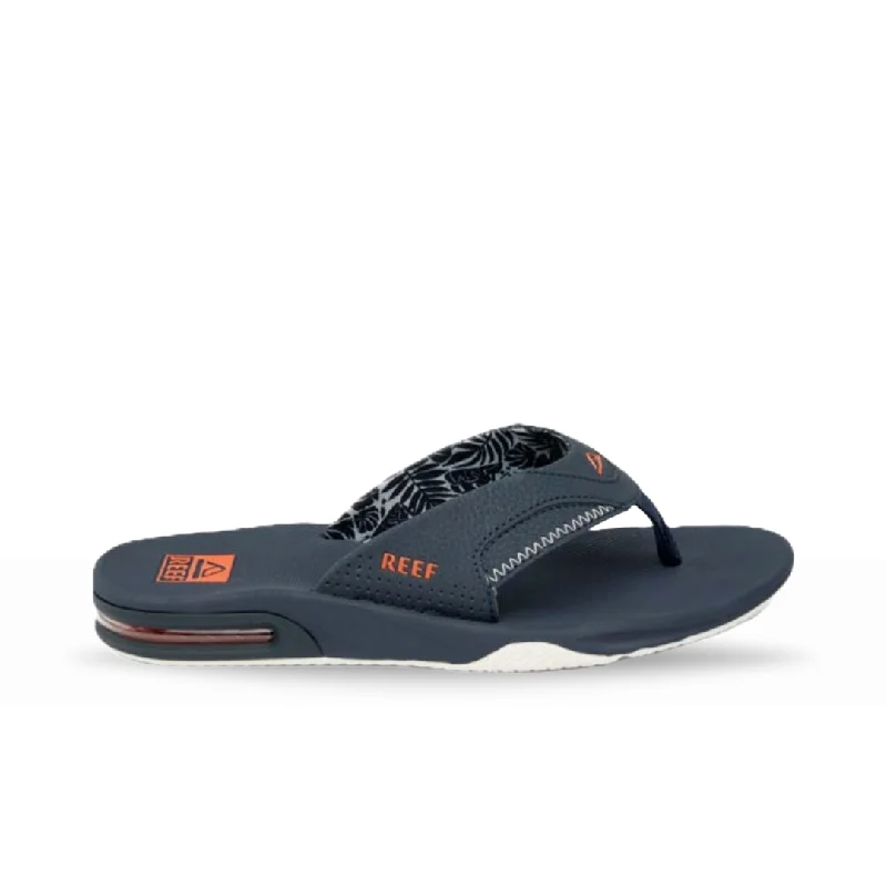 Men's sandals with a pointed toe for a stylish lookReef Men's Fanning Flip Flops - Navy/Orange Tropic